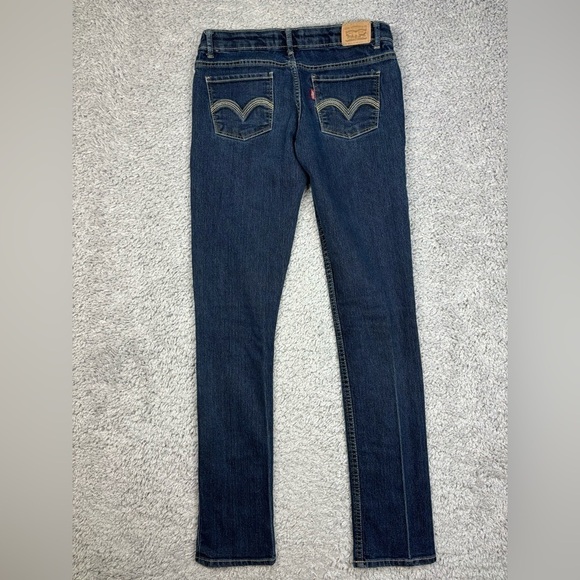 Levi's Jeans Girls 16 Skinny 711 Dark Wash Denim School Basic Casual Dark Wash - Picture 4 of 4